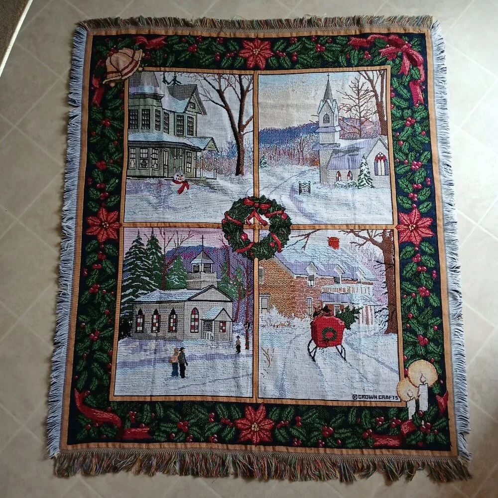 Christmas blanket throw by Crown Crafts. Read